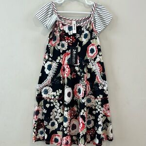 24Seven Comfort Apparel Girls Floral Dress Size L